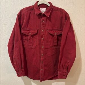 Vintage Filson 100% Cotton Heavyweight Double Pocket Field Shirt Large Red USA
